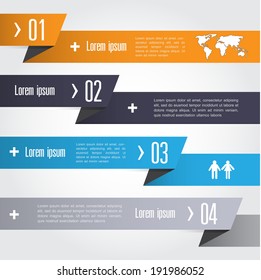Abstract infographics number options template. Vector illustration. can be used for workflow layout, diagram, business step options, banner, web design