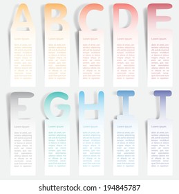 Abstract infographics number options template. Vector illustration. can be used for workflow layout, diagram, business step options, banner, web design