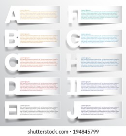 Abstract infographics number options template. Vector illustration. can be used for workflow layout, diagram, business step options, banner, web design