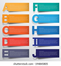 Abstract infographics number options template. Vector illustration. can be used for workflow layout, diagram, business step options, banner, web design