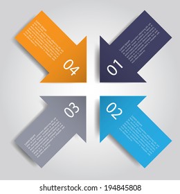 Abstract infographics number options template. Vector illustration. can be used for workflow layout, diagram, business step options, banner, web design