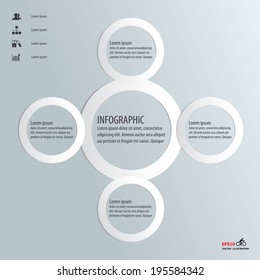 Abstract infographics number options template