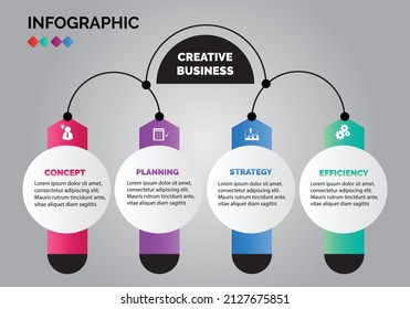 Abstract infographics number options template. Vector illustration.