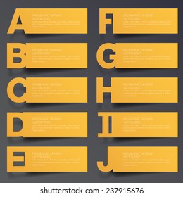 Abstract infographics number options template. Vector illustration. Can be used for workflow layout, diagram, business step options, banner, web design