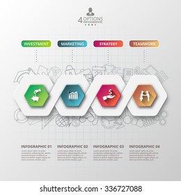 Abstract infographics number options template. Vector illustration. can be used for workflow layout, diagram, business step options, banner, web design