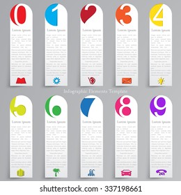 Abstract infographics number options template for workflow layout, diagram, business step options, banner, web design.
