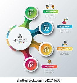 Abstract infographics number options template. Vector illustration. can be used for workflow layout, diagram, business step options, banner, web design