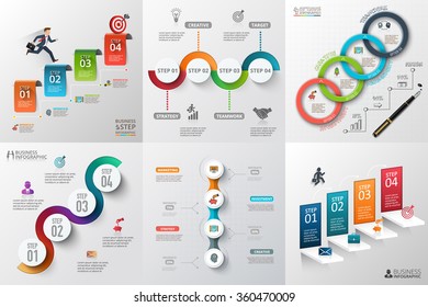Plantilla de opciones de número de infografías abstractas. Ilustración vectorial. Se puede utilizar para diseño de flujo de trabajo, diagrama, opciones de paso empresarial, banner, diseño web