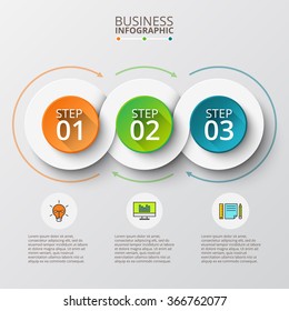 Abstract infographics number options template. Vector illustration. Can be used for workflow layout, diagram, business step options, banner, web design