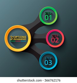 Abstract infographics number options template. Vector illustration. Can be used for workflow layout, diagram, business step options, banner, web design
