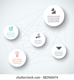 Abstract infographics number options template. Vector illustration. Can be used for workflow layout, diagram, business step options, banner, web design