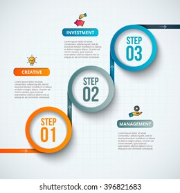 Abstract infographics number options template. Vector illustration. Can be used for workflow layout, diagram, business step options, banner, web design