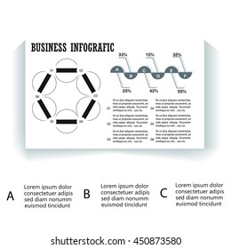 Abstract infographics number options template. Vector illustration. Can be used for workflow layout, diagram, business step options, banner, web design.
