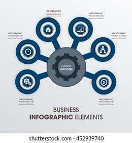 Abstract infographics number options template. Vector illustration. Can be used for workflow layout, diagram, business step options, banner, web design.