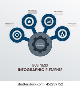 Abstract infographics number options template. Vector illustration. Can be used for workflow layout, diagram, business step options, banner, web design.