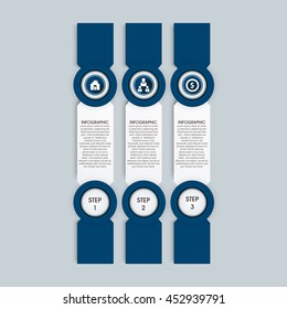 Abstract infographics number options template. Vector illustration. Can be used for workflow layout, diagram, business step options, banner, web design.