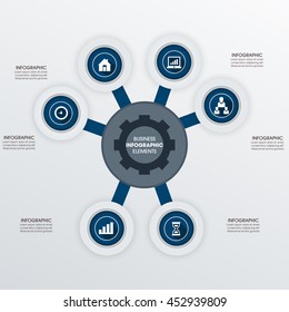 Abstract infographics number options template. Vector illustration. Can be used for workflow layout, diagram, business step options, banner, web design.