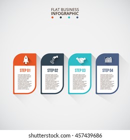 Abstract infographics number options template. Vector illustration. Can be used for workflow layout, diagram, business step options, banner, web design