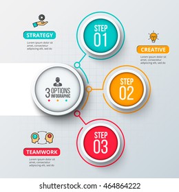 Abstract infographics number options template. Vector illustration. Can be used for workflow layout, diagram, business step options, banner, web design