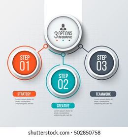 Abstract infographics number options template. Vector illustration. Can be used for workflow layout, diagram, business step options, banner, web design