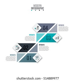 Abstract infographics number options template. Vector illustration. Can be used for workflow layout, diagram, business step options, banner, web design. Business data visualization. Process chart.