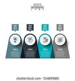 Abstract infographics number options template. Vector illustration. Can be used for workflow layout, diagram, business step options, banner, web design. Business data visualization. Process chart.