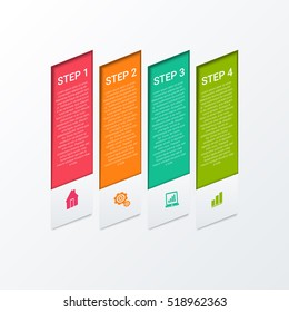 Abstract infographics number options template. Vector illustration. Can be used for workflow layout, diagram, business step options, banner, web design.