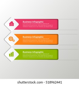 Abstract infographics number options template. Vector illustration. Can be used for workflow layout, diagram, business step options, banner, web design.