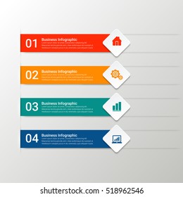 Abstract infographics number options template. Vector illustration. Can be used for workflow layout, diagram, business step options, banner, web design.