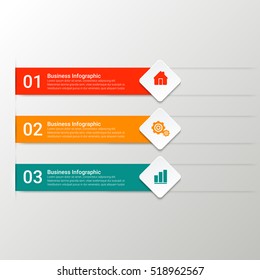 Abstract infographics number options template. Vector illustration. Can be used for workflow layout, diagram, business step options, banner, web design.