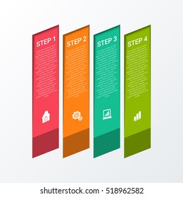 Abstract infographics number options template. Vector illustration. Can be used for workflow layout, diagram, business step options, banner, web design.