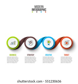 Modelo de opções de número de infográficos abstratos. Ilustração vetorial. Pode ser usado para layout de fluxo de trabalho, diagrama, opções de etapa de negócios, banner, web design
