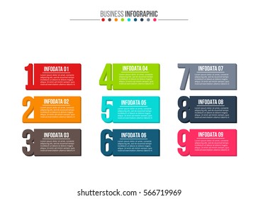 Abstract Infographics Number Options Template. Vector Illustration. Can Be Used For Workflow Layout, Diagram, Business Step Options, Banner, Web Design.