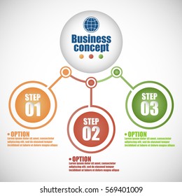 Abstract infographics number options template. Vector illustration. Can be used for workflow layout, diagram, business step options, banner, web design