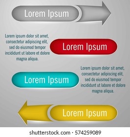 Abstract infographics number options template. Vector illustration. Can be used for workflow layout, diagram, business step options, banner, web design.