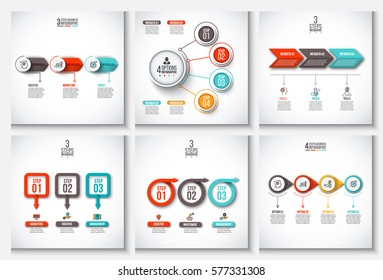 Plantilla de opciones de número de infografías abstractas. Ilustración vectorial. Se puede utilizar para diseño de flujo de trabajo, diagrama, opciones de paso empresarial, banner, diseño web