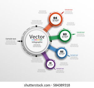 Abstract infographics number options template with   four steps. Can be used for workflow layout, diagram, business step options, banner, web design. Vector eps 10