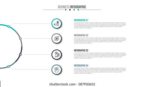 Abstract infographics number options template. Vector illustration. Can be used for workflow layout, diagram, business step options, banner, web design
