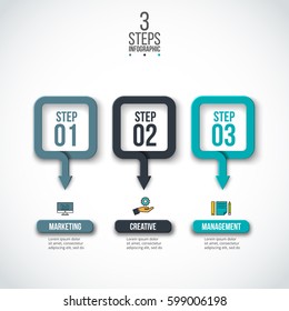 Abstract infographics number options template. Vector illustration. Can be used for workflow layout, diagram, business step options, banner, web design.
