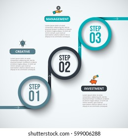 Abstract infographics number options template. Vector illustration. Can be used for workflow layout, diagram, business step options, banner, web design.