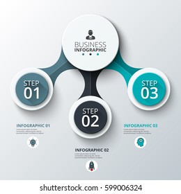 Plantilla de opciones de número de infografías abstractas. Ilustración vectorial. Se puede utilizar para diseño de flujo de trabajo, diagrama, opciones de paso empresarial, banner, diseño web.