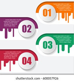 Abstract infographics number options template. Vector illustration. can be used for workflow layout, diagram, business step options, banner, web design