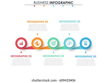 Abstract infographics number options template. Vector illustration. Can be used for workflow layout, diagram, business step options, banner, web design.