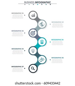 Abstract infographics number options template. Vector illustration. Can be used for workflow layout, diagram, business step options, banner, web design.