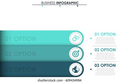 Abstract infographics number options template. Vector illustration. Can be used for workflow layout, diagram, business step options, banner, web design.