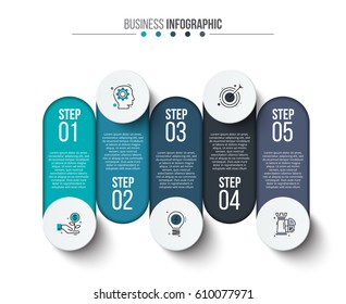 Abstract infographics number options template. Vector illustration. Can be used for workflow layout, diagram, business step options, banner, web design.
