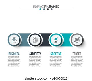 Abstract infographics number options template. Vector illustration. Can be used for workflow layout, diagram, business step options, banner, web design.