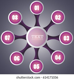 Abstract infographics number options template. Vector illustration. Can be used for workflow layout.
