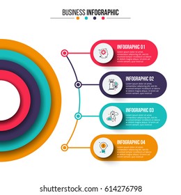 Abstract infographics number options template. Vector illustration. Can be used for workflow layout, diagram, business step options, banner, web design