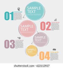 Abstract infographics number options template.